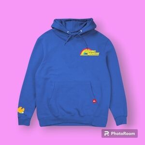 Retrokid Reading Rainbow Royal Blue Hoodie Size 3XL